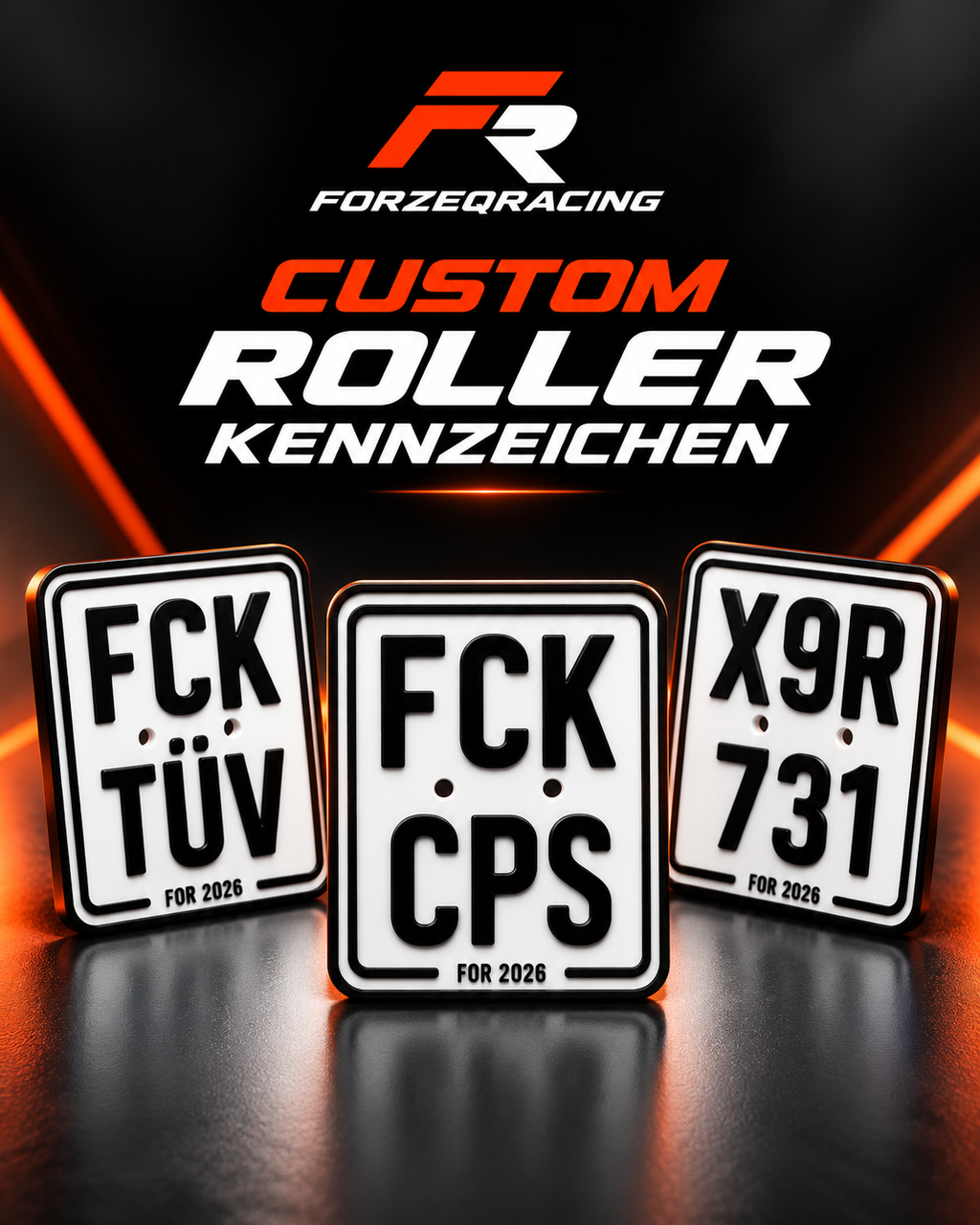 Custom Roller Kennzeichen