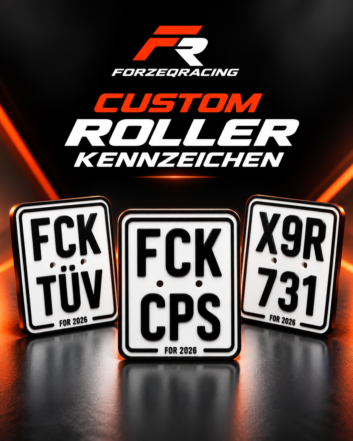 Custom Roller Kennzeichen