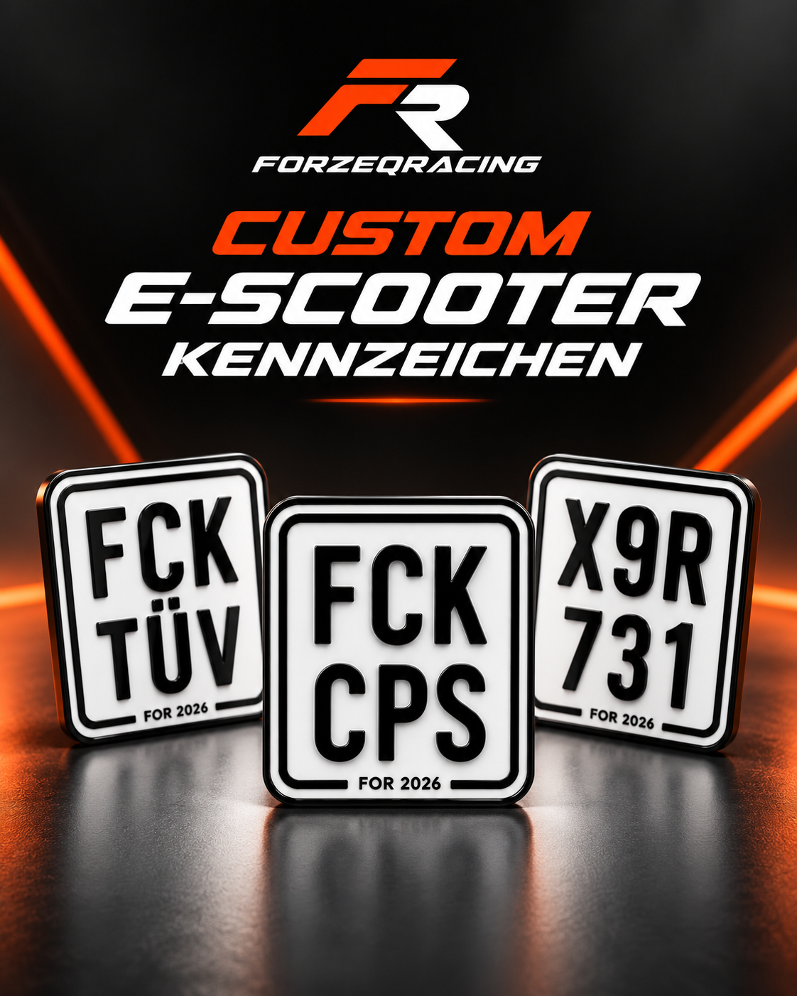 Custom Kennzeichen Escooter